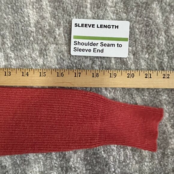 Vici Ribbed Knit Sweater Women's Size S Red-Orange Pullover Long-Sleeves - Picture 9 of 11